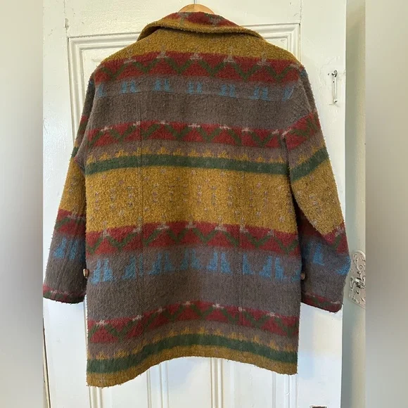 Vintage southwestern Multicolor Patterned Men's Jacket size M - Picture 6 of 15